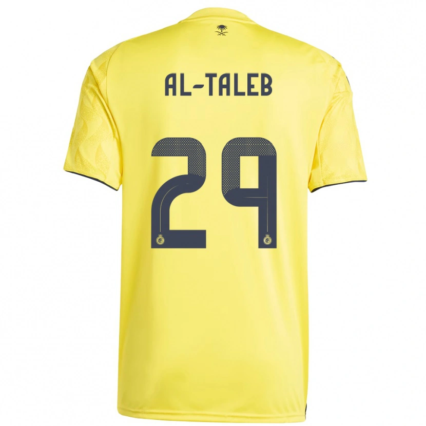 Danxen Criança Camisola Fahad Al-Taleb #29 Amarelo Preto Principal 2025/26 Camisa Brasil