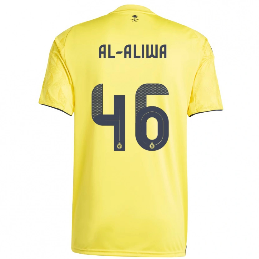 Danxen Criança Camisola Abdulaziz Al-Aliwa #46 Amarelo Preto Principal 2025/26 Camisa Brasil