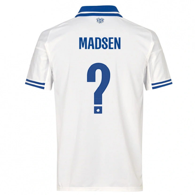 Danxen Criança Camisola Noah Madsen #0 Branco Azul Principal 2025/26 Camisa Brasil