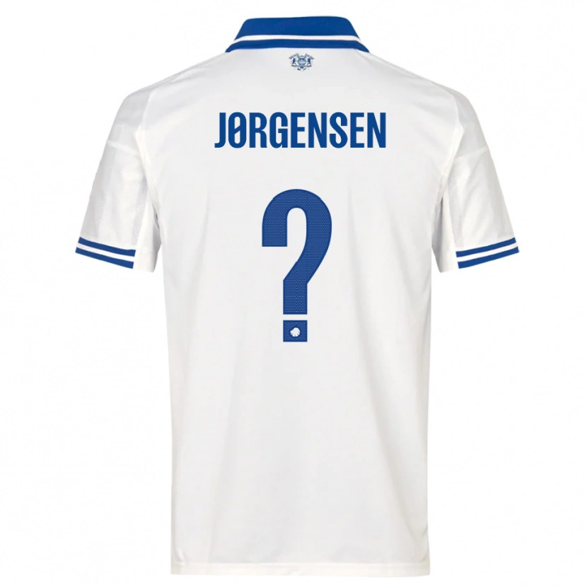 Danxen Criança Camisola Mads Jørgensen #0 Branco Azul Principal 2025/26 Camisa Brasil