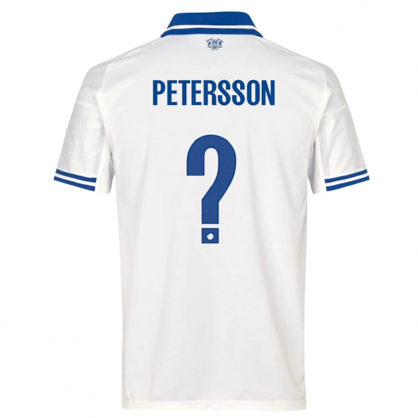 Danxen Criança Camisola Oliver Petersson #0 Branco Azul Principal 2025/26 Camisa Brasil