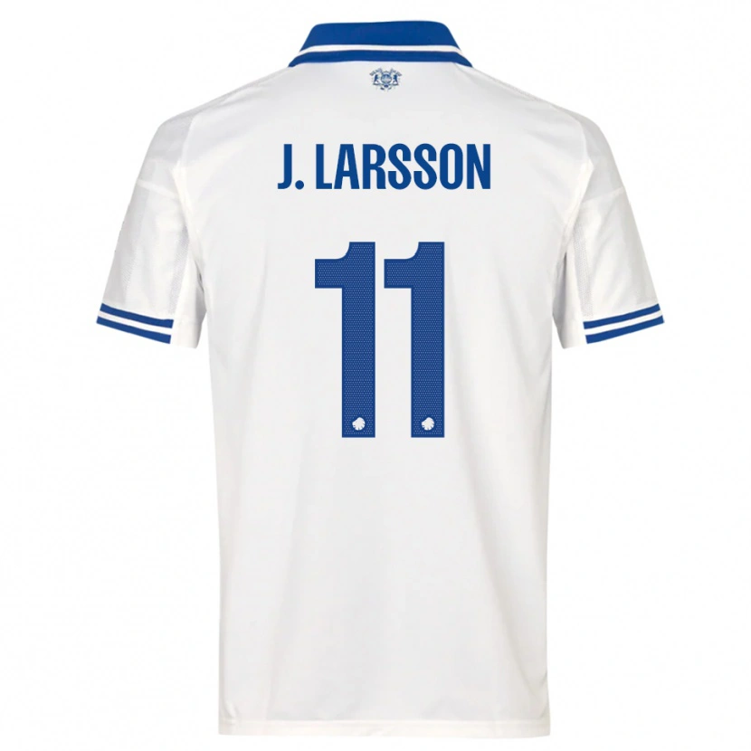Danxen Criança Camisola Jordan Larsson #11 Branco Azul Principal 2025/26 Camisa Brasil