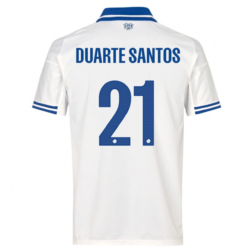 Danxen Criança Camisola Gabriel Duarte Santos #21 Branco Azul Principal 2025/26 Camisa Brasil