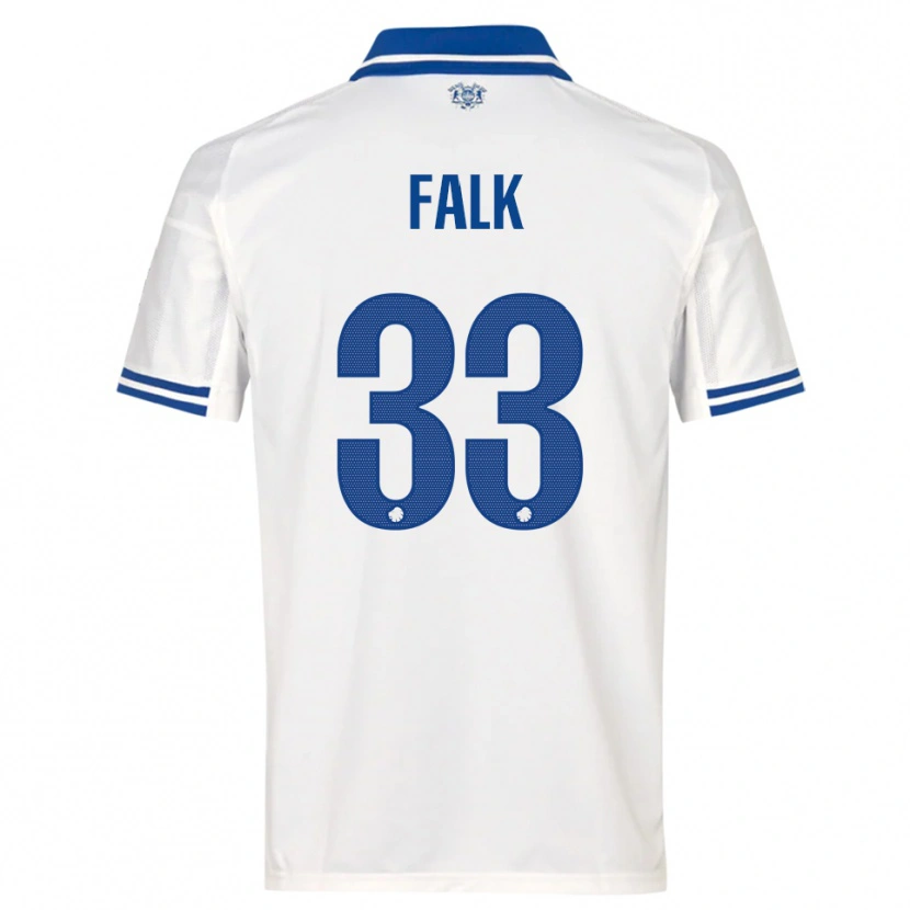 Danxen Criança Camisola Rasmus Falk #33 Branco Azul Principal 2025/26 Camisa Brasil