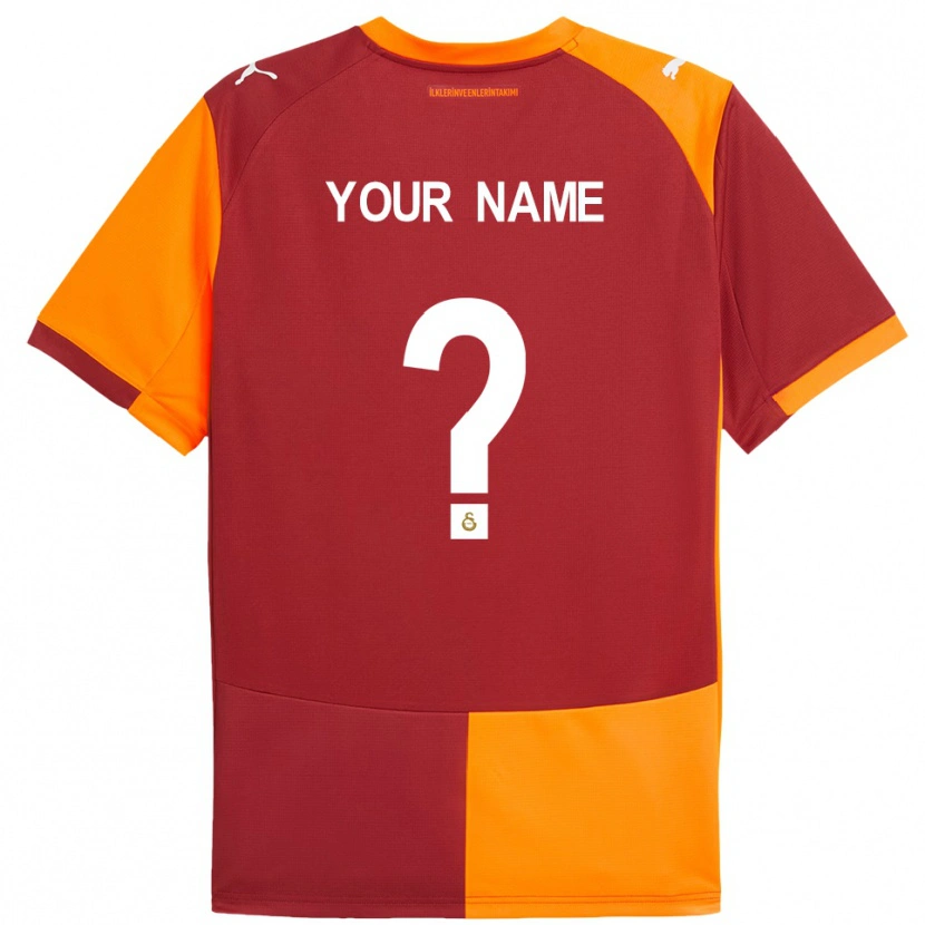Danxen Criança Camisola Seu Nome #0 Vermelho Laranja Principal 2025/26 Camisa Brasil
