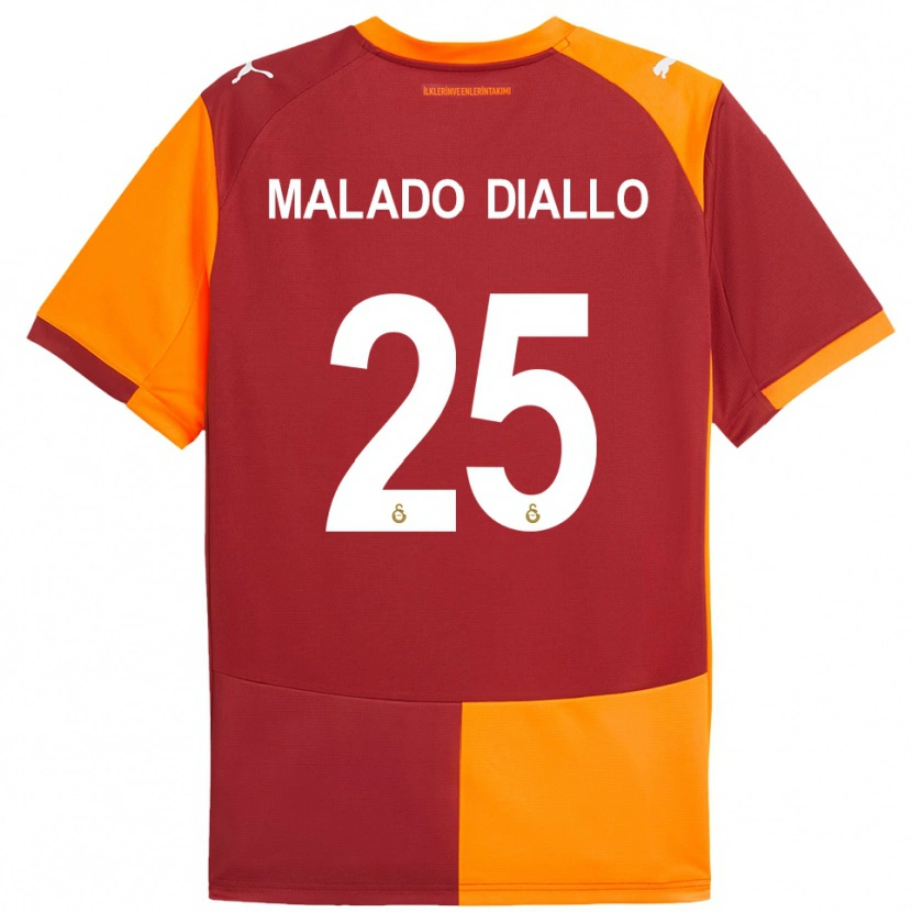 Danxen Criança Camisola Hapsatou Malado Diallo #25 Vermelho Laranja Principal 2025/26 Camisa Brasil