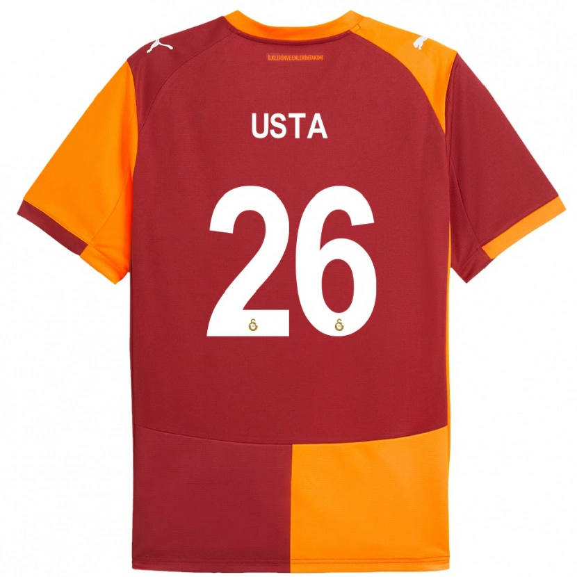 Danxen Criança Camisola Alanur Usta #26 Vermelho Laranja Principal 2025/26 Camisa Brasil