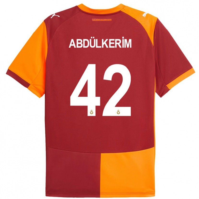 Danxen Criança Camisola Abdülkerim Bardakcı #42 Vermelho Laranja Principal 2025/26 Camisa Brasil