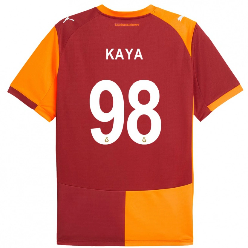 Danxen Criança Camisola Eren Kaya #98 Vermelho Laranja Principal 2025/26 Camisa Brasil