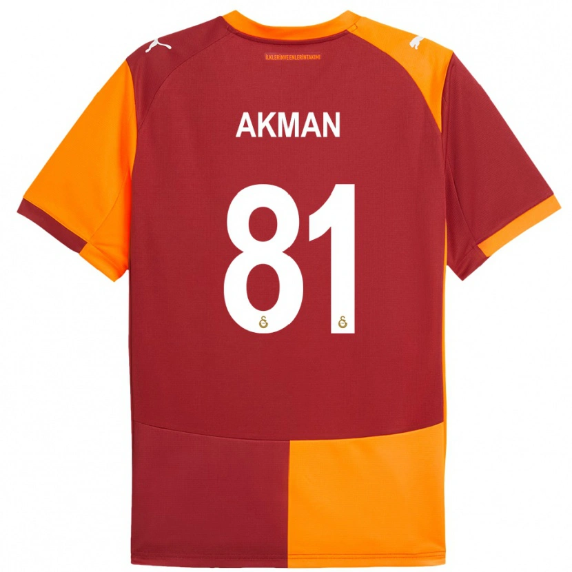 Danxen Criança Camisola Hamza Akman #81 Vermelho Laranja Principal 2025/26 Camisa Brasil