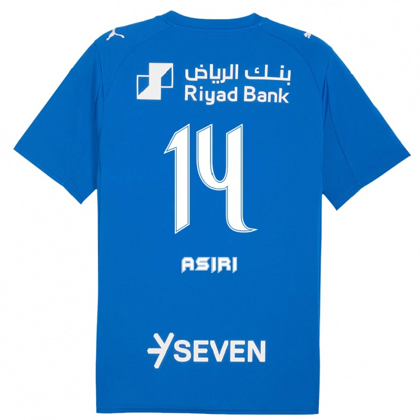 Danxen Criança Camisola Abdulaziz Asiri #14 Azul Branco Principal 2025/26 Camisa Brasil