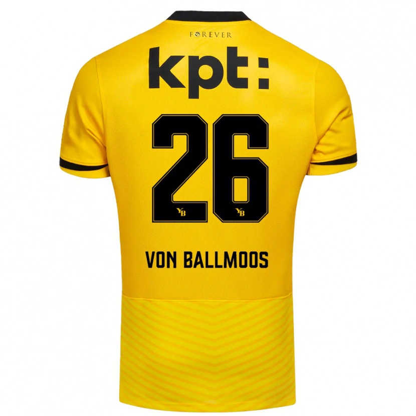Danxen Criança Camisola David Von Ballmoos #26 Amarelo Preto Principal 2025/26 Camisa Brasil