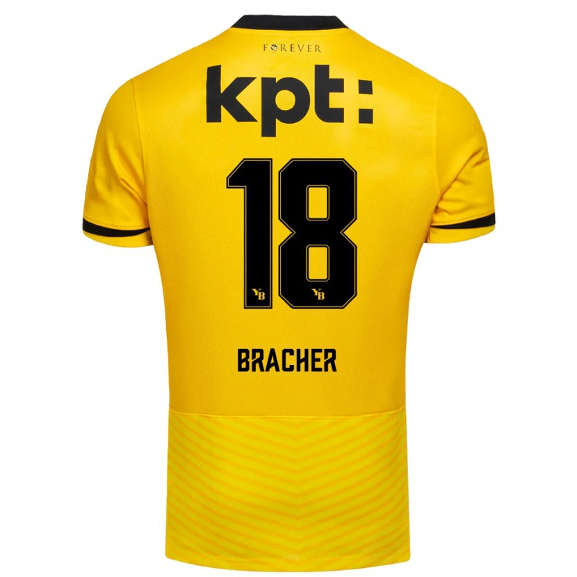 Danxen Criança Camisola Jasha Bracher #18 Amarelo Preto Principal 2025/26 Camisa Brasil
