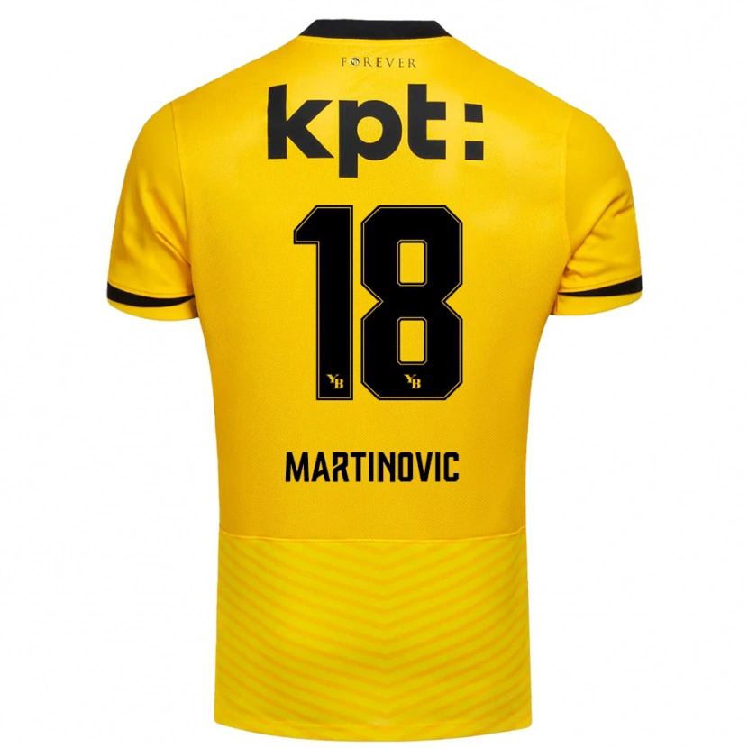 Danxen Criança Camisola Denis Martinovic #18 Amarelo Preto Principal 2025/26 Camisa Brasil