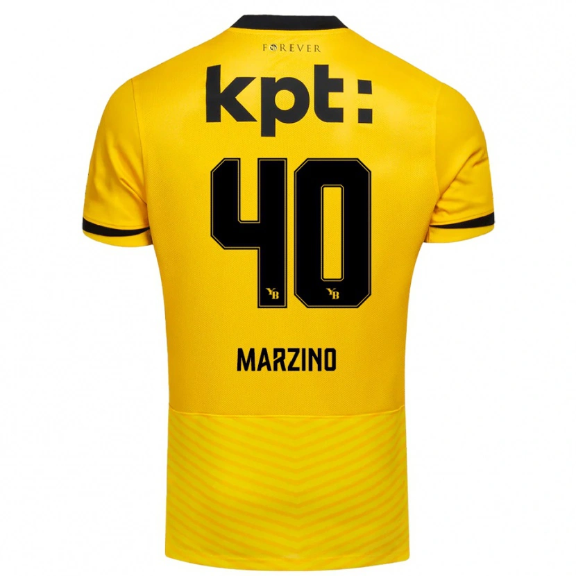 Danxen Criança Camisola Dario Marzino #40 Amarelo Preto Principal 2025/26 Camisa Brasil