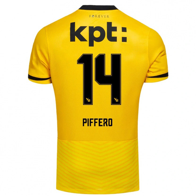 Danxen Criança Camisola David Piffero #14 Amarelo Preto Principal 2025/26 Camisa Brasil