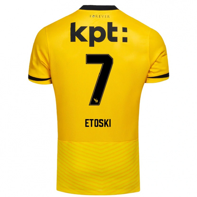 Danxen Criança Camisola Edin Etoski #7 Amarelo Preto Principal 2025/26 Camisa Brasil