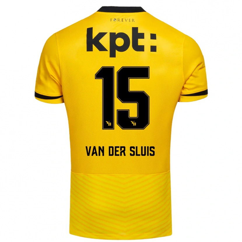 Danxen Criança Camisola Gennaro Van Der Sluis #15 Amarelo Preto Principal 2025/26 Camisa Brasil