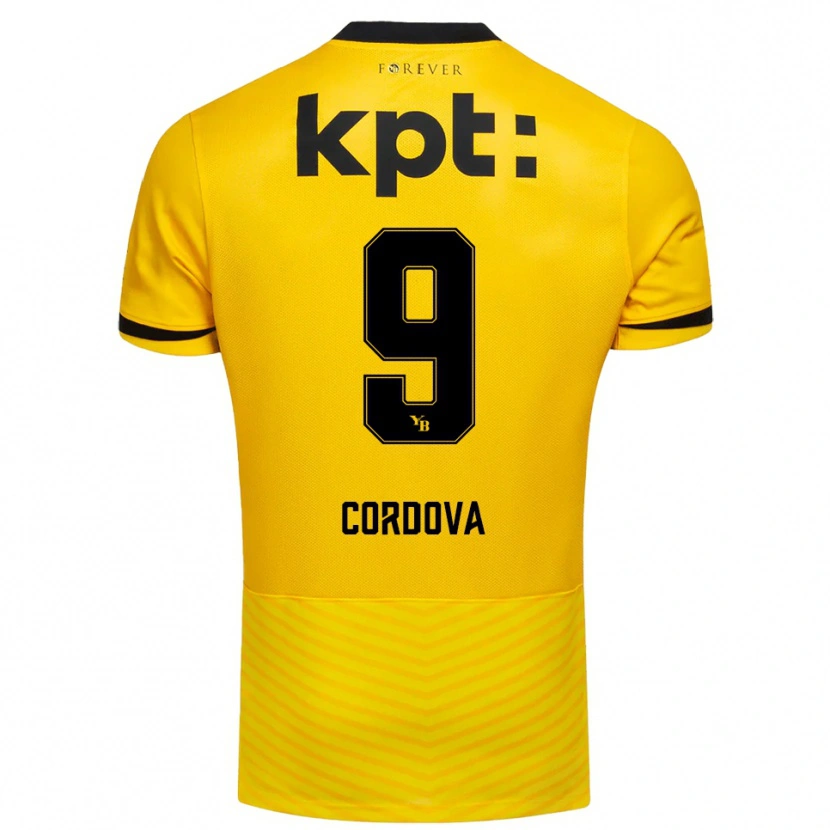 Danxen Criança Camisola Sergio Córdova #9 Amarelo Preto Principal 2025/26 Camisa Brasil