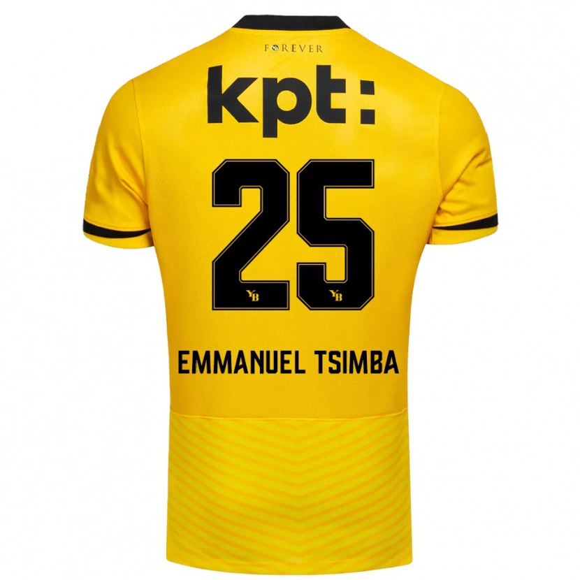 Danxen Criança Camisola Felix Emmanuel Tsimba #25 Amarelo Preto Principal 2025/26 Camisa Brasil