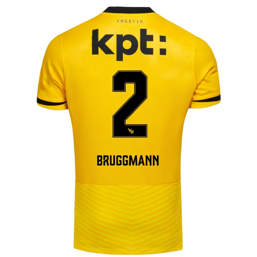 Danxen Criança Camisola Lino Bruggmann #2 Amarelo Preto Principal 2025/26 Camisa Brasil