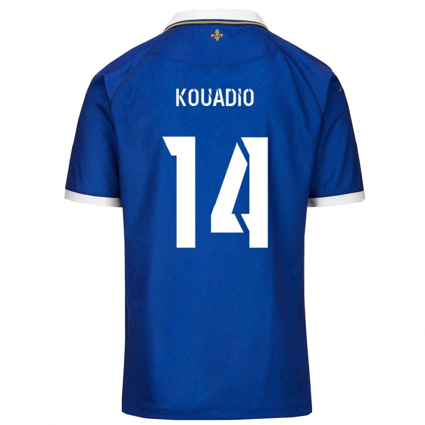Danxen Criança Camisola Loïc Kouadio #14 Azul Dourado Principal 2025/26 Camisa Brasil