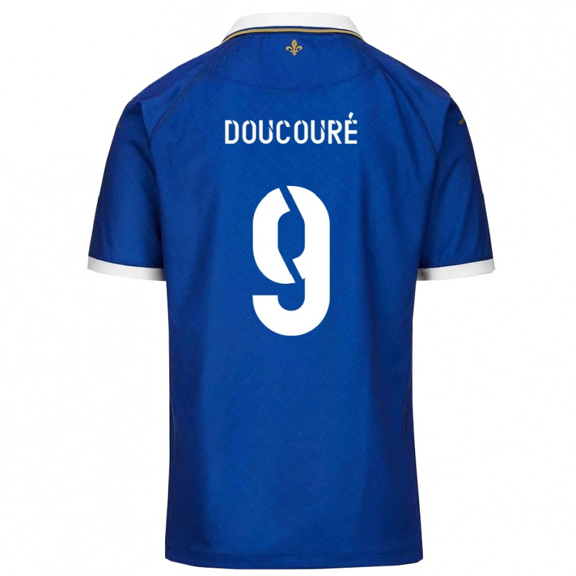 Danxen Criança Camisola Ibrahima Doucouré #9 Azul Dourado Principal 2025/26 Camisa Brasil