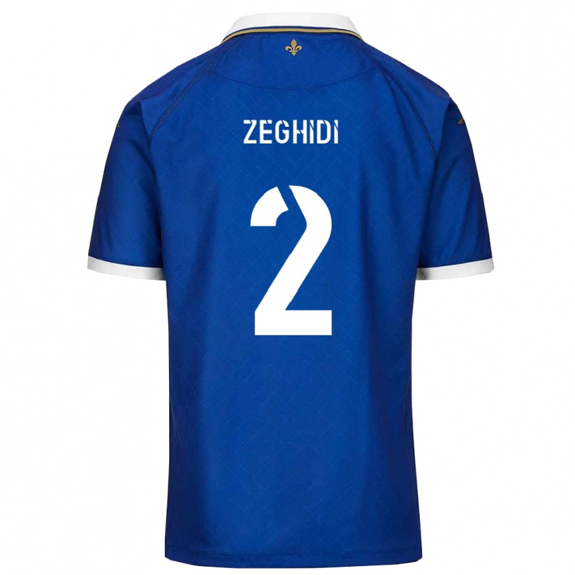 Danxen Criança Camisola Yanis Zeghidi #2 Azul Dourado Principal 2025/26 Camisa Brasil