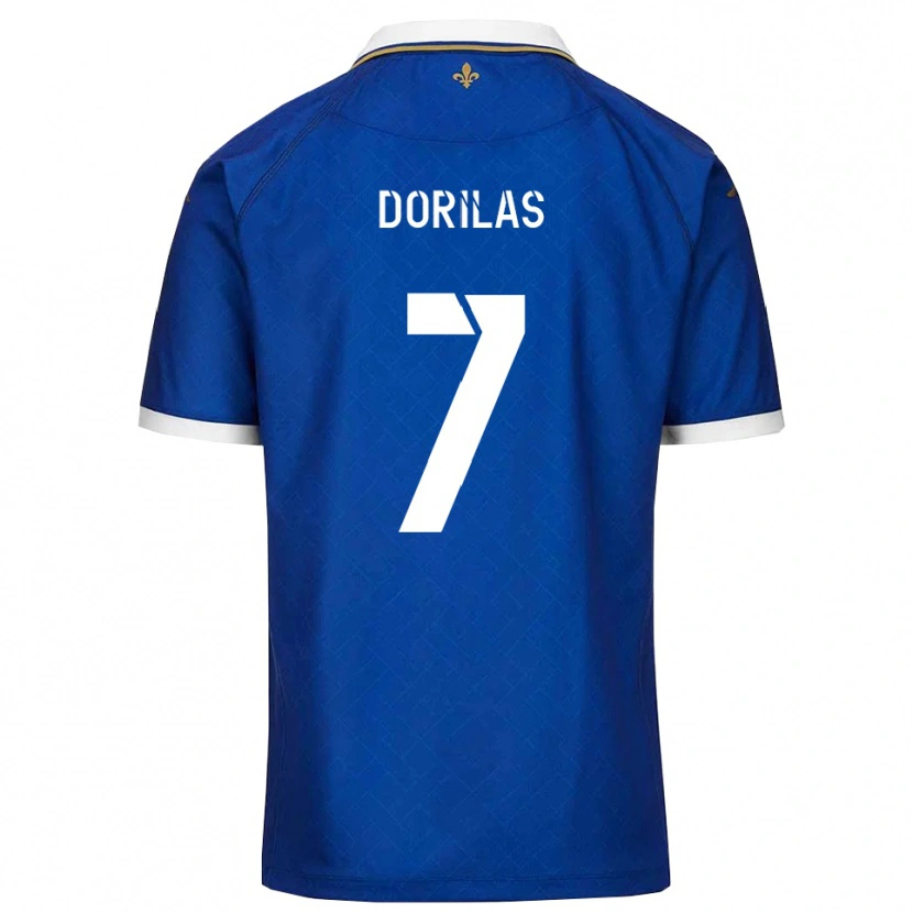 Danxen Criança Camisola Johan Dorilas #7 Azul Dourado Principal 2025/26 Camisa Brasil