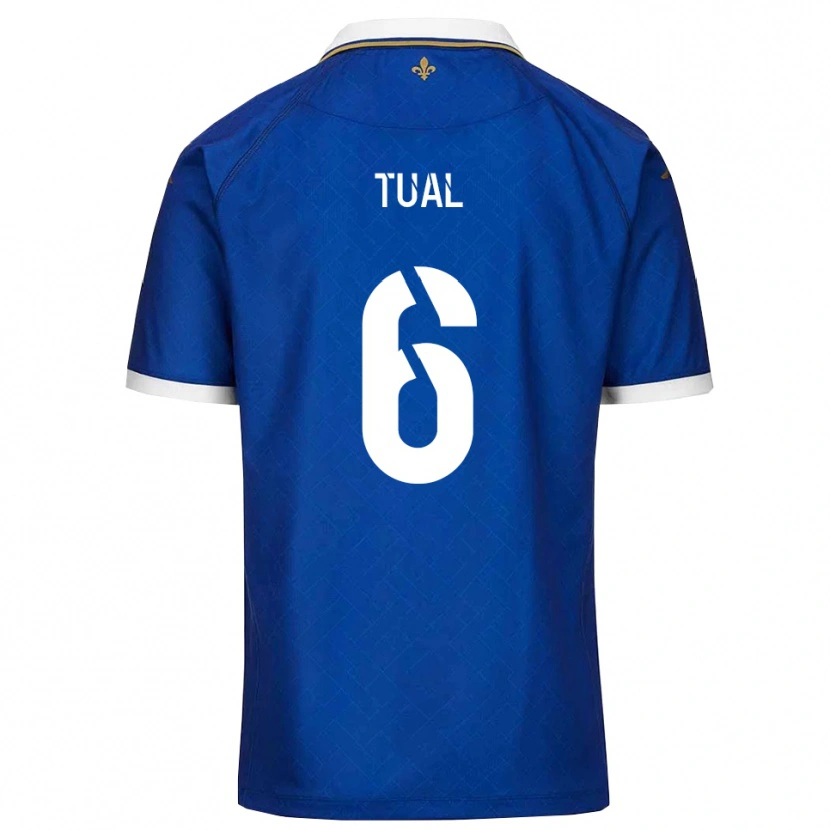 Danxen Criança Camisola Mathys Tual #6 Azul Dourado Principal 2025/26 Camisa Brasil