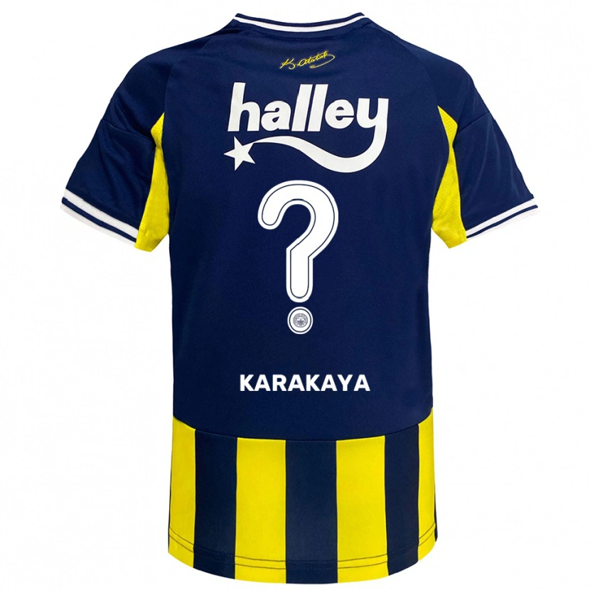 Danxen Criança Camisola Utku Karakaya #0 Amarelo Marinho Branco Principal 2025/26 Camisa Brasil