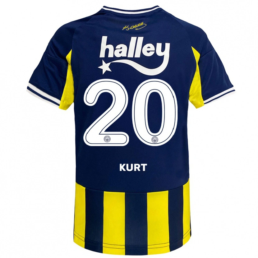 Danxen Criança Camisola Metehan Kurt #20 Amarelo Marinho Branco Principal 2025/26 Camisa Brasil