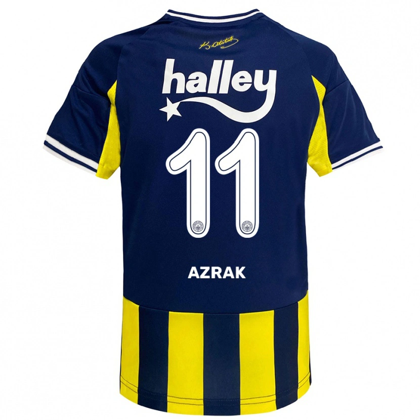 Danxen Criança Camisola Yunus Azrak #11 Amarelo Marinho Branco Principal 2025/26 Camisa Brasil