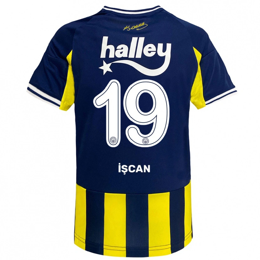 Danxen Criança Camisola Berkay İşcan #19 Amarelo Marinho Branco Principal 2025/26 Camisa Brasil