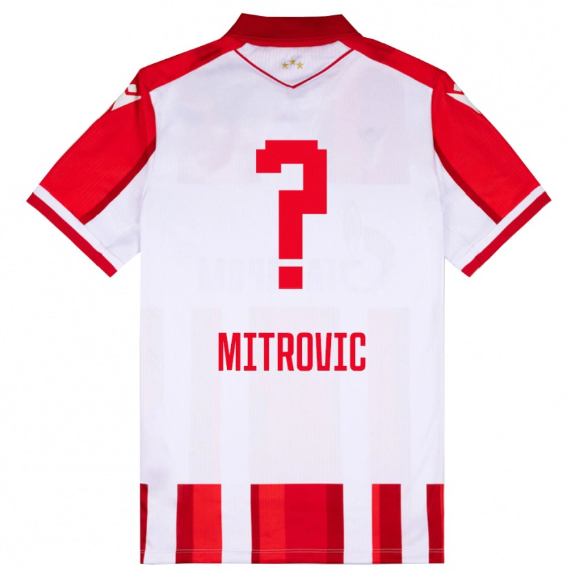 Danxen Criança Camisola Dimitrije Mitrovic #0 Vermelho Branco Principal 2025/26 Camisa Brasil