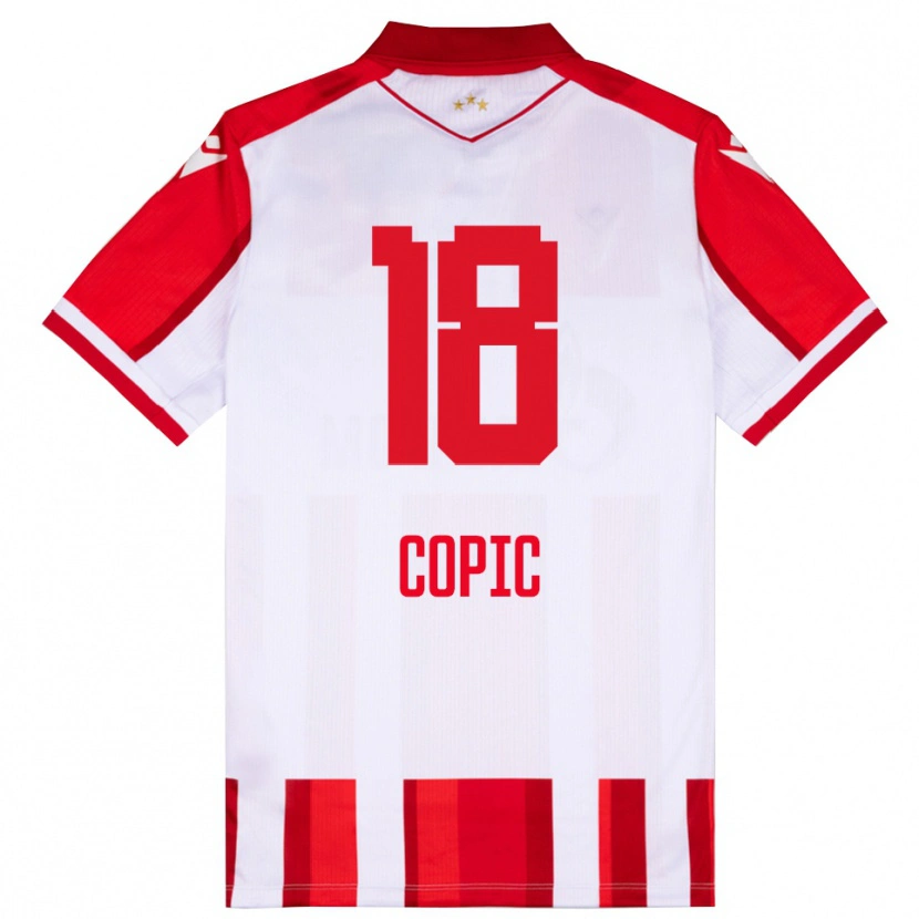 Danxen Criança Camisola Milan Copic #18 Vermelho Branco Principal 2025/26 Camisa Brasil