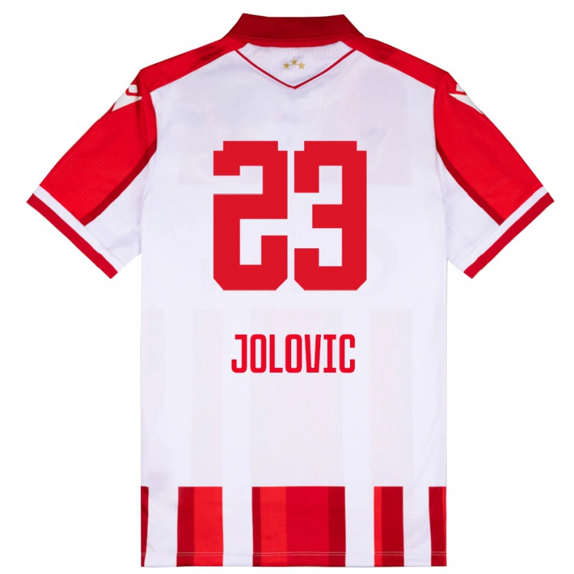 Danxen Criança Camisola Bogdan Jolovic #23 Vermelho Branco Principal 2025/26 Camisa Brasil