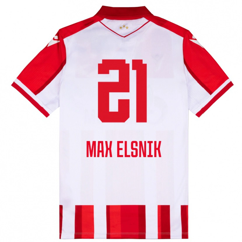 Danxen Criança Camisola Timi Max Elsnik #21 Vermelho Branco Principal 2025/26 Camisa Brasil