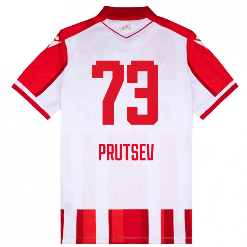 Danxen Criança Camisola Egor Prutsev #73 Vermelho Branco Principal 2025/26 Camisa Brasil