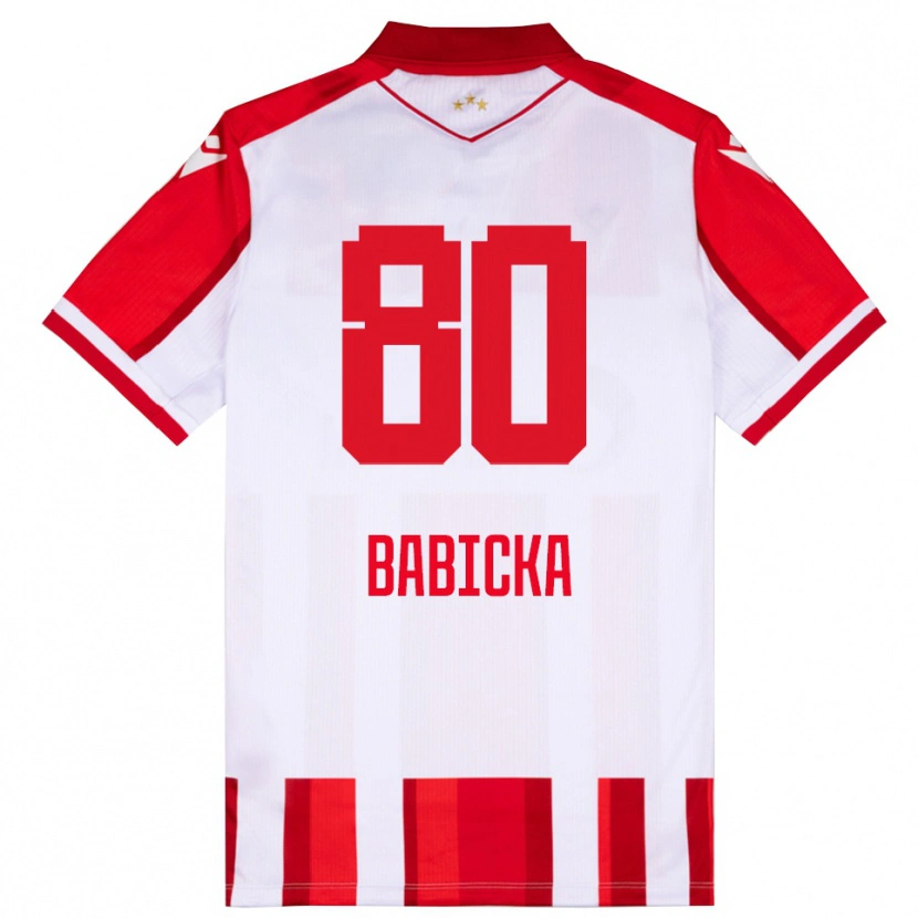 Danxen Criança Camisola Shavy Babicka #80 Vermelho Branco Principal 2025/26 Camisa Brasil