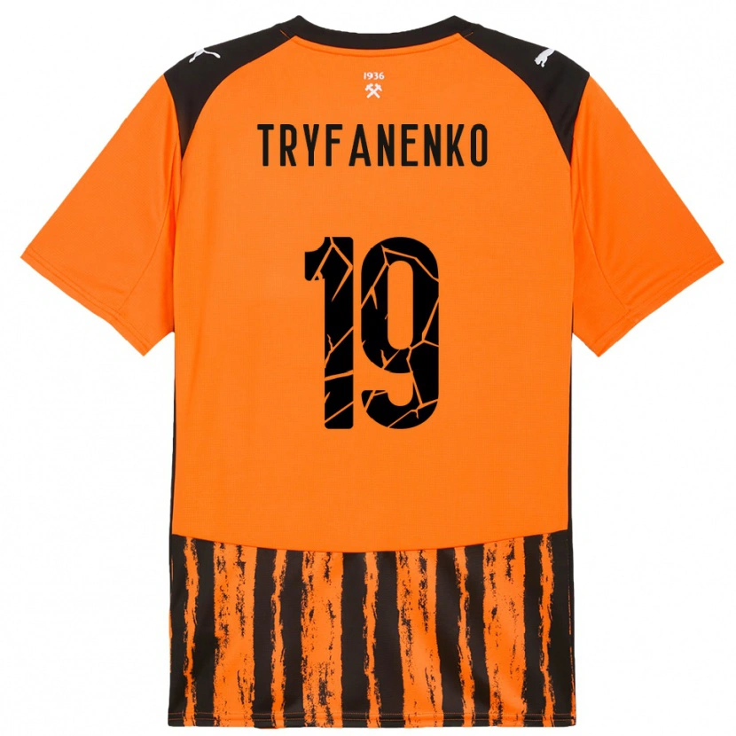 Danxen Criança Camisola Bogdan Tryfanenko #19 Laranja Preto Principal 2025/26 Camisa Brasil