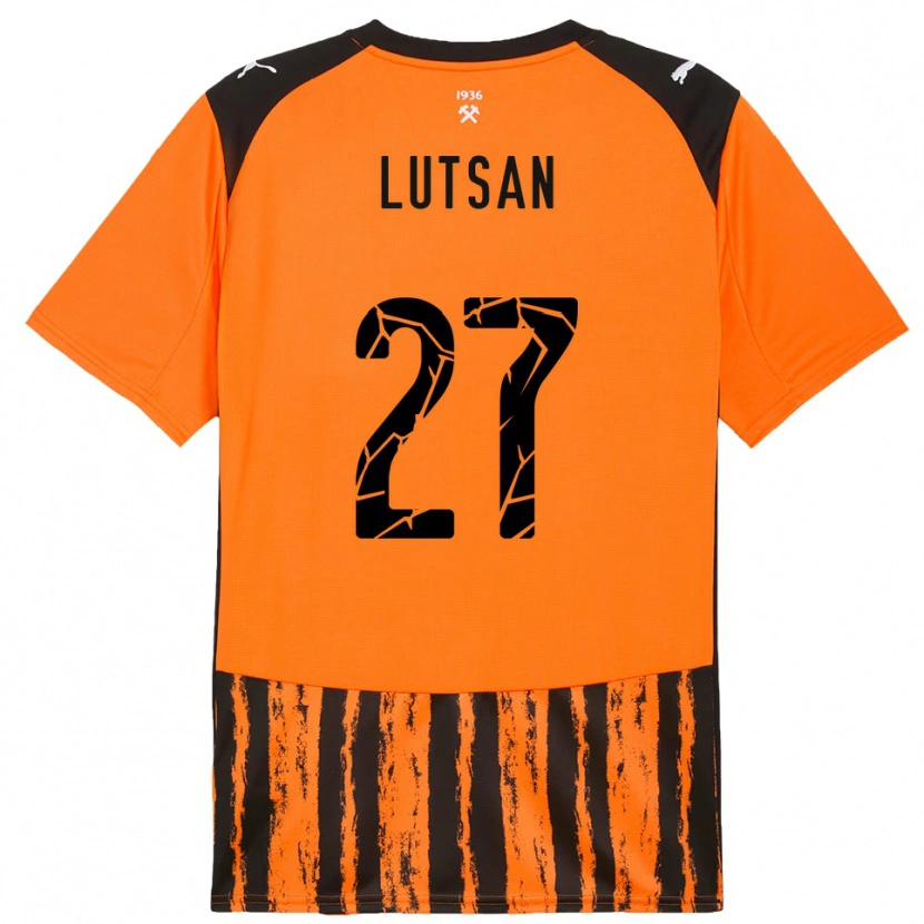 Danxen Criança Camisola Sofiia Lutsan #27 Laranja Preto Principal 2025/26 Camisa Brasil