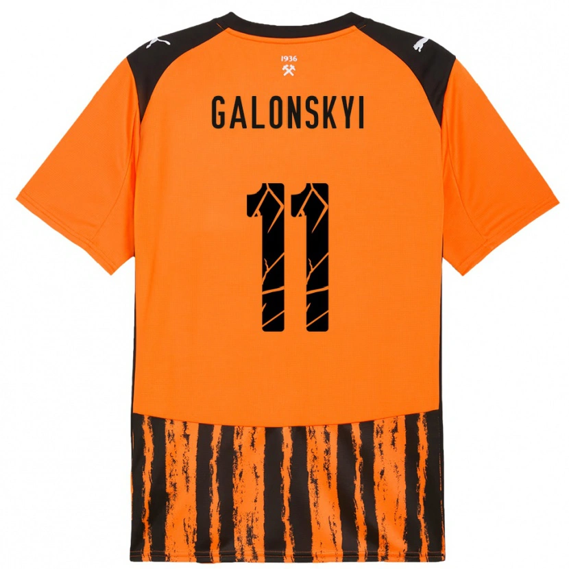 Danxen Criança Camisola Valentyn Galonskyi #11 Laranja Preto Principal 2025/26 Camisa Brasil