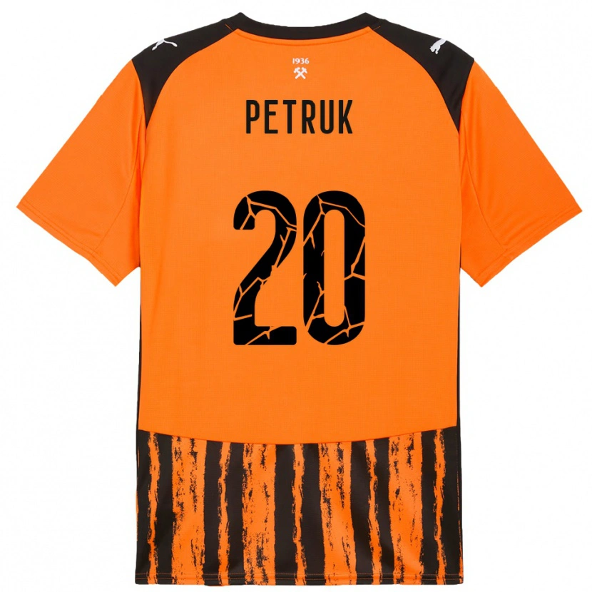 Danxen Criança Camisola Denys Petruk #20 Laranja Preto Principal 2025/26 Camisa Brasil