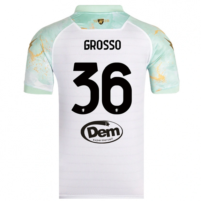 Danxen Criança Camisola Filippo Grosso #36 Branco Preto Alternativa 2025/26 Camisa Brasil