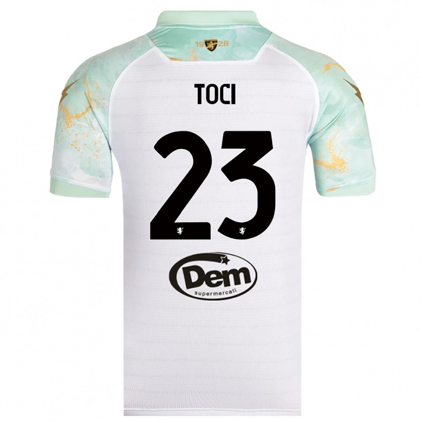 Danxen Criança Camisola Matteo Toci #23 Branco Preto Alternativa 2025/26 Camisa Brasil