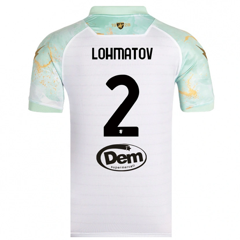 Danxen Criança Camisola Aleksandr Lohmatov #2 Branco Preto Alternativa 2025/26 Camisa Brasil
