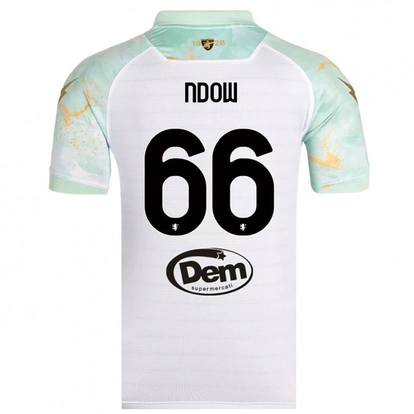 Danxen Criança Camisola Abdoulie Ndow #66 Branco Preto Alternativa 2025/26 Camisa Brasil