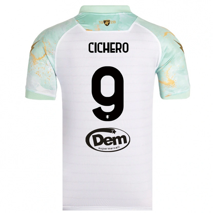 Danxen Criança Camisola Alejandro Cichero #9 Branco Preto Alternativa 2025/26 Camisa Brasil