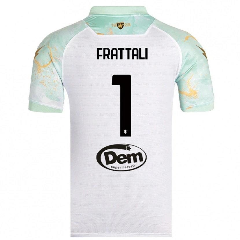 Danxen Criança Camisola Pierluigi Frattali #1 Branco Preto Alternativa 2025/26 Camisa Brasil